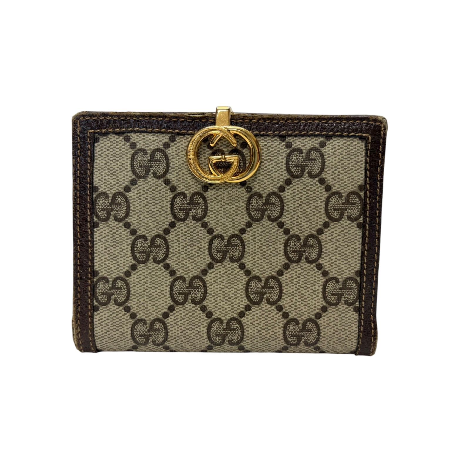 3982 GUCCI グッチ 折り財布 スプリーム オールドグッチ ブラウン GG