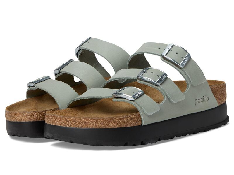 ビルケンシュトック レディース シューズ サンダル プラットフォーム Papillio by Birkenstock Florida Platform Nubuck Pure Sage セージ