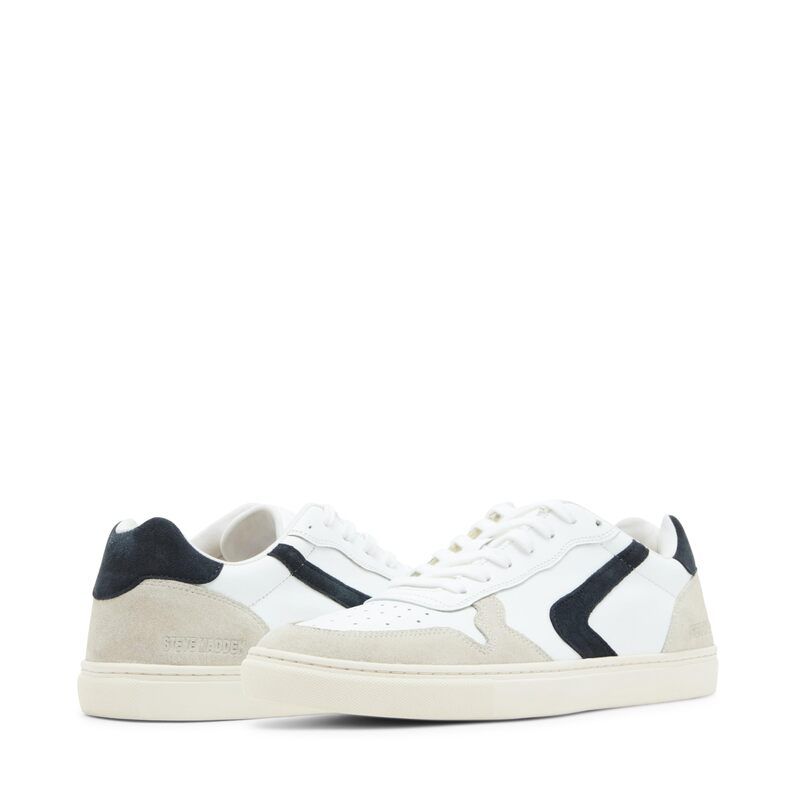 スティーブ マデン メンズ シューズ スニーカー Steve Madden Centre WhiteNavy Leat ホワイト