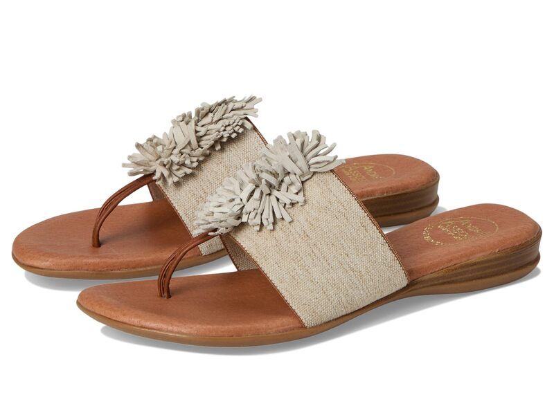 アンドレアース レディース シューズ サンダル Andre Assous Novalee Featherweight Sandal Beige Linen ベージュ