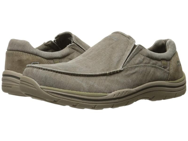 スケッチャーズ メンズ シューズ スリッポン・ローファー SKECHERS Expected Avillo Khaki CanvasSu カーキ