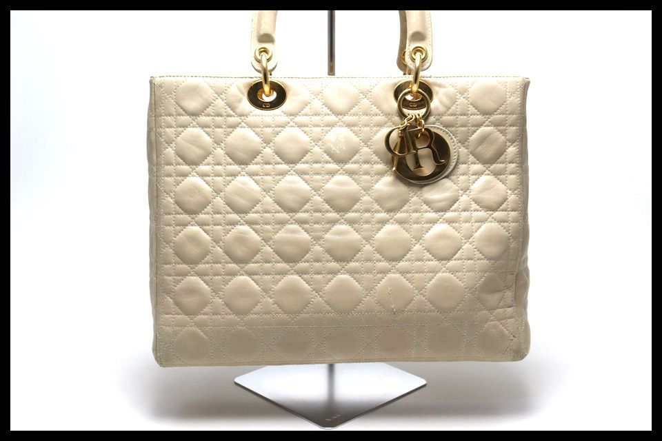 ■Christian Dior レディディオール カナージュ レザー ハンドバッグ クリスチャンディオール ■0507pg143-7M