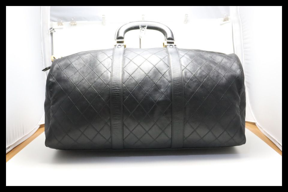 ■CHANEL 0番台 ビコローレ GD金具 レザー ボストンバッグ シャネル ■0507pg31348