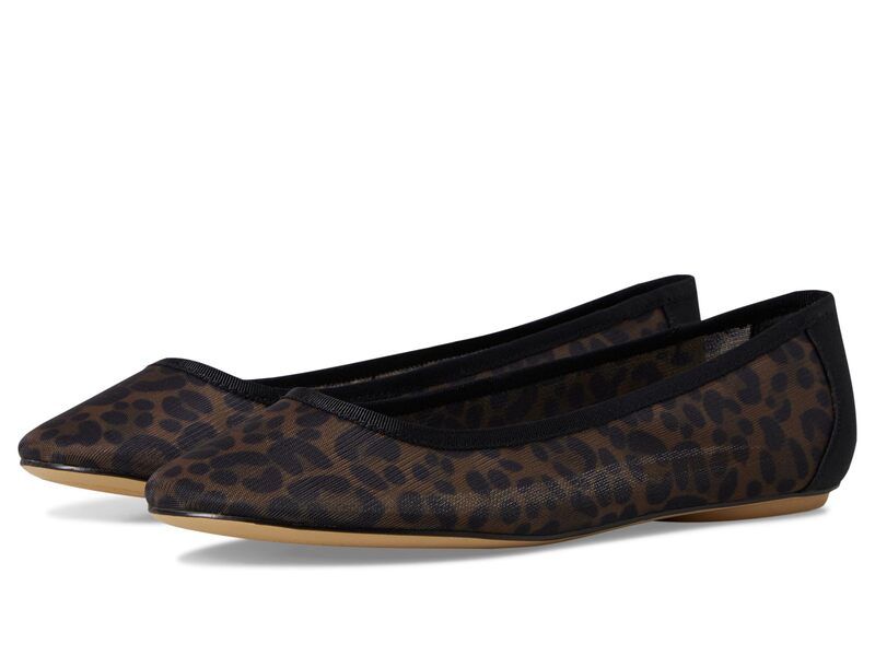 フランコサルト レディース シューズ サンダル Franco Sarto Christina2 BallerinaSkimmer Shoes Tan Leopard Print Mesh タン