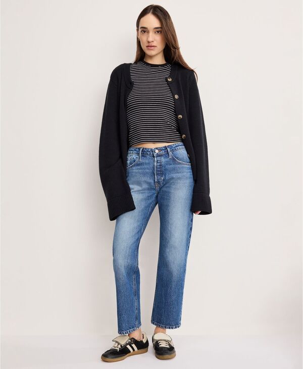 グッドアメリカン レディース ボトムス デニムパンツ アンクル ジーンズ Good American Womenstraight Ankle Jeans Indigo1222