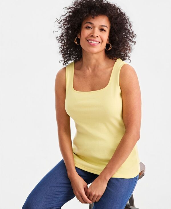 スタイルアンドコー レディース トップス タンクトップ コットン Style Co Womens Cotton SquareNeck Tank Top Exclusively at Macysunshine