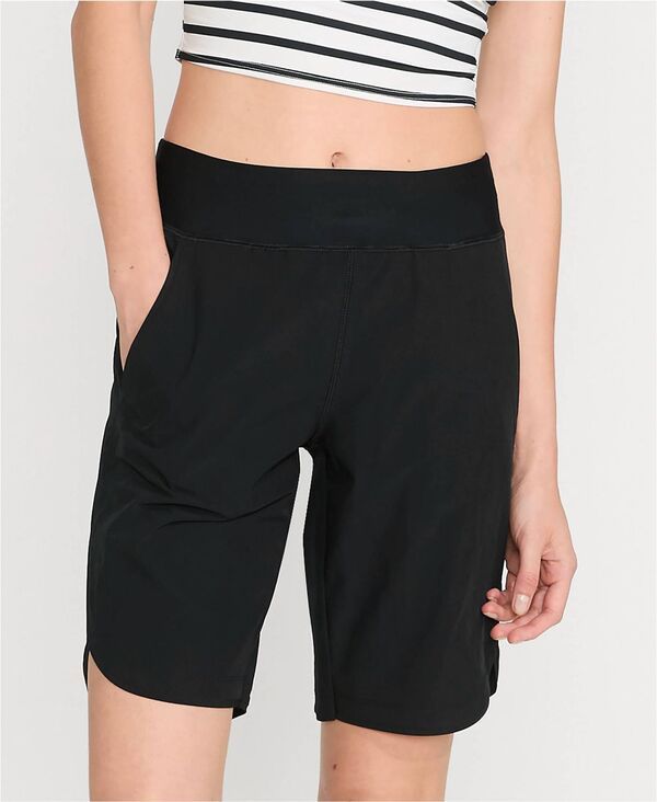 ランズエンド レディース ボトムス ハーフパンツ・ショーツ ショートパンツ Lands End Womens Long 9 Board Shorts with Panty Black ブラック