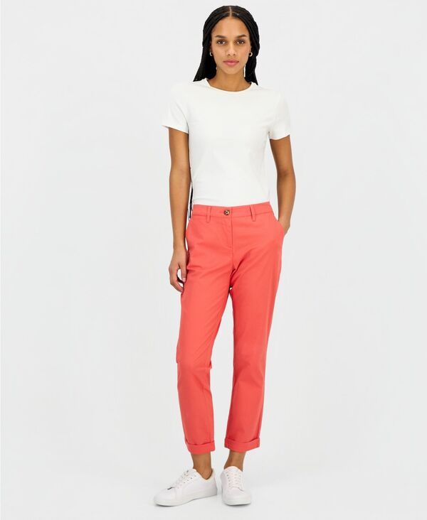 ナウティカ レディース ボトムス カジュアルパンツ ジーンズ Nautica Jeans Womens Montauk Solid Cuffed Chino Pants Coralie