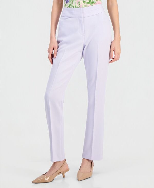 タハリエーエスエル レディース ボトムス カジュアルパンツ Tahari ASL Womens FlatFront StraightLeg Pantsoft Violet バイオレット 22,484円