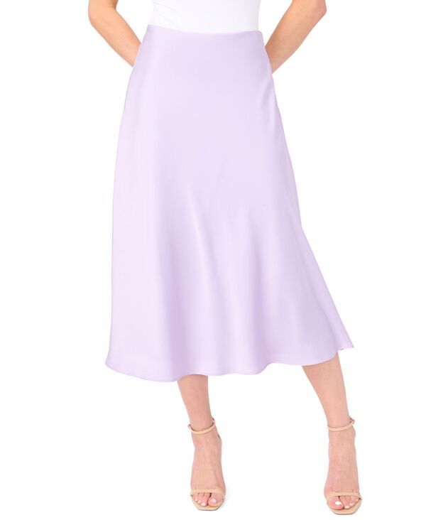 セセ レディース ボトムスカート A ライン ミディ サテン CeCe Womens Aline SideZip Satin Midi Skirt Lilac Breeze ライラック
