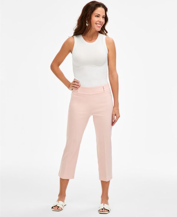 ジェイエムコレクション レディース ボトムス カジュアルパンツ キャップ JM Collection Womens PullOn Capri TummyControl Pants Exclusively at Macys Pale Blush ブラッシュ
