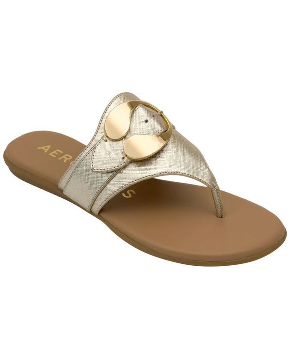 エアロソールズ レディース シューズ スリッポン・ローファー サンダル Aerosoles Womens Glam SlipOn Flat Sandalsoft Gold ゴールド
