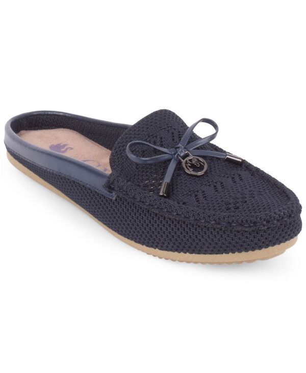 グロリアバンデービルト レディース シューズ スリッポン・ローファー ニット Gloria Vanderbilt Womens Rosilyn Knit Mule Slip On Loafers Navy ネイビー