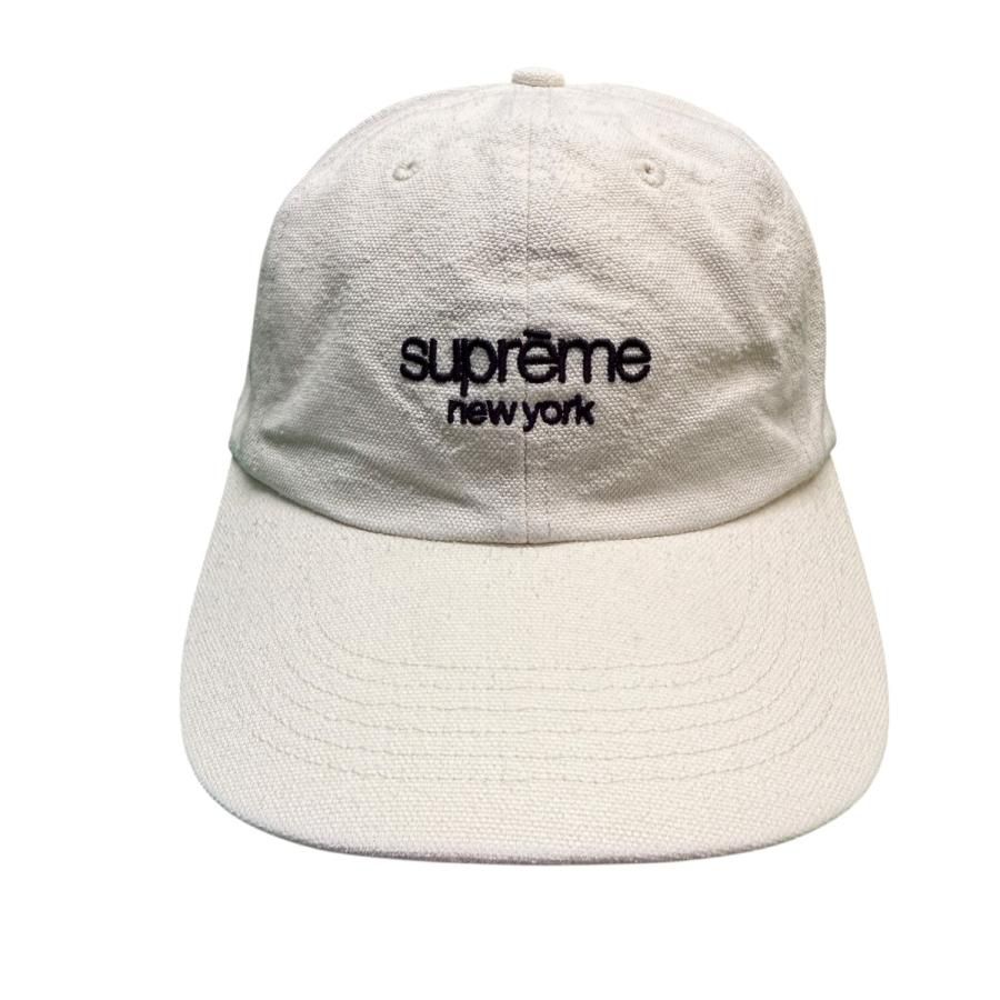 【新古品】シュプリーム Supreme 23SS／ Classic Logo 6-Panel Cream ／クラシックロゴ6パネルキャップ クリームカラー ／ウォッシュド加工　 8065000234215