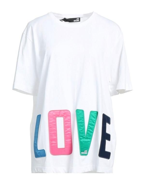 ラブ モスキーノ レディース トップス Tシャツ LOVE MOSCHINO Ｔシャツ White ホワイト