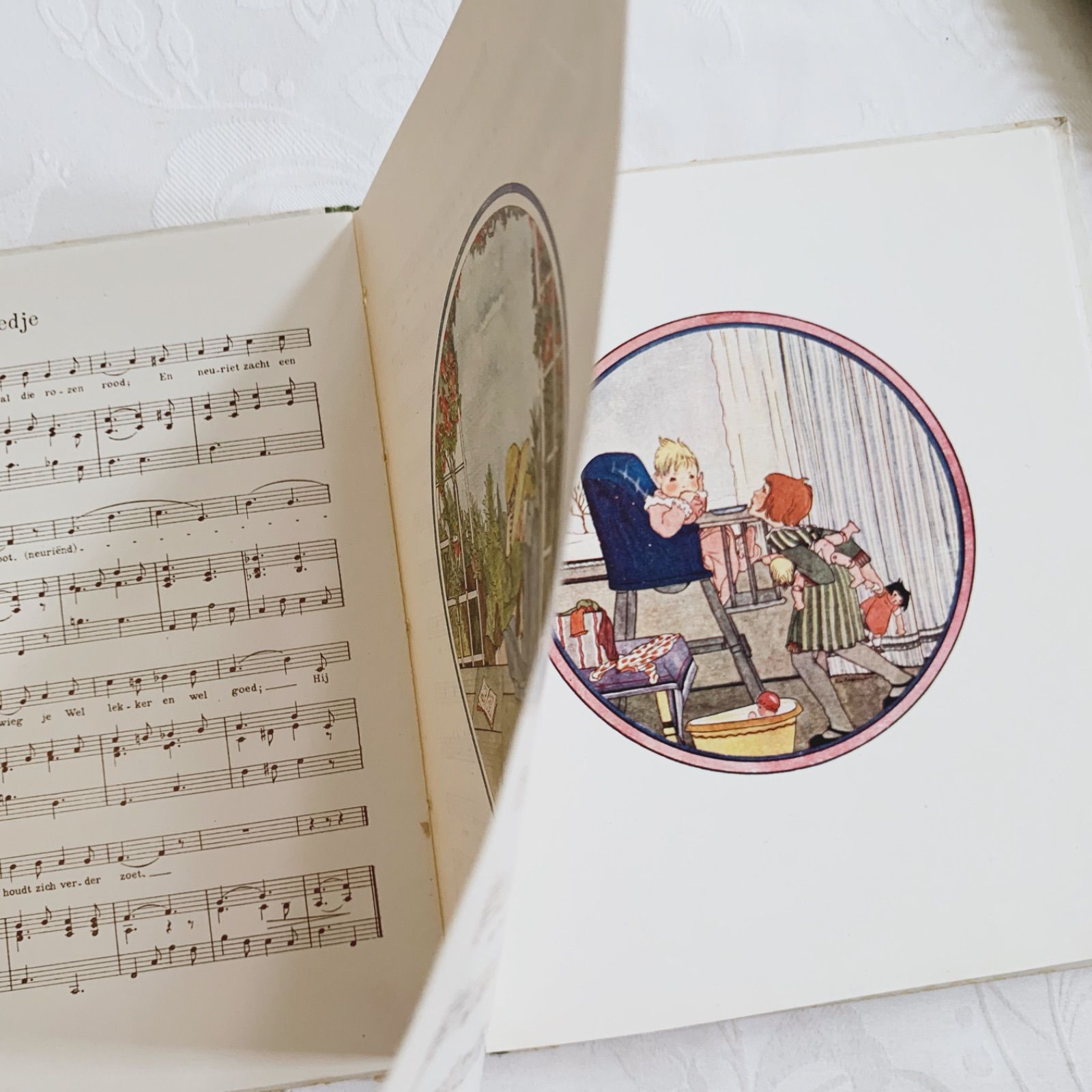 1917(初版?)-1920s Rie Cramer挿画の歌絵本 アンティーク楽譜絵本
