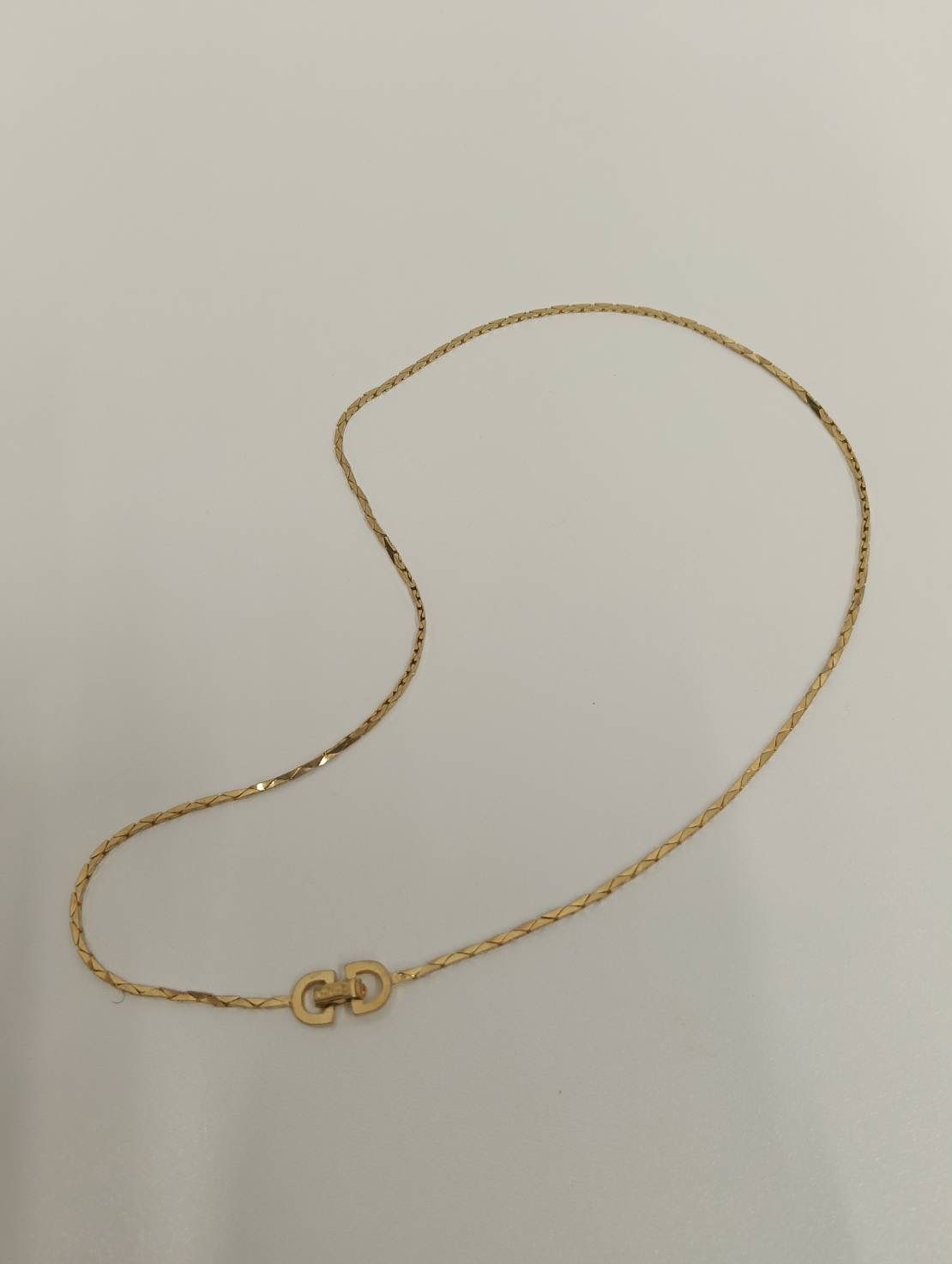 【中古品】 Christian Diorクリスチャンディオール CDロゴ ネックレス ゴールド ファッション小物 アクセサリー ネックレス 現状品