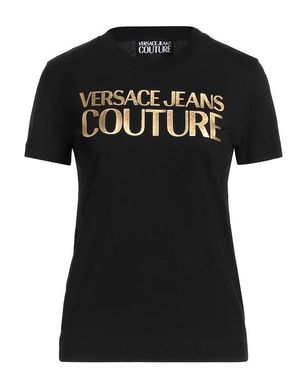 ヴェルサーチ レディース トップス Tシャツ VERSACE JEANS COUTURE Ｔシャツ Black ブラック