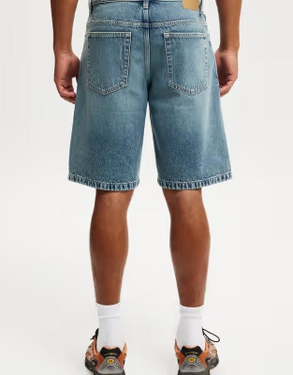 コットンオン メンズ ボトムス ハーフパンツ・ショーツ デニム Cotton denim jorts in californian BLUE ブルー
