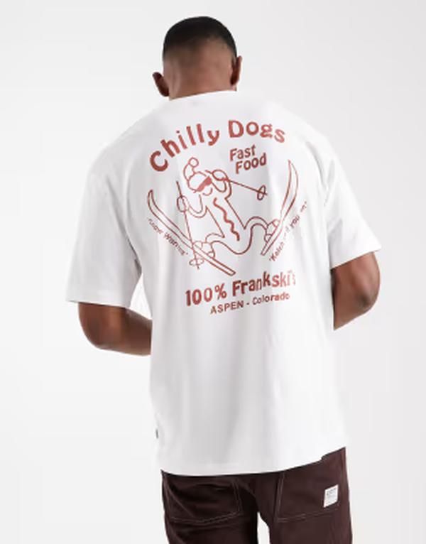オンリーアンドサンズ メンズ トップス Tシャツ リラックスフィット プリント ONLY SONS relaxed fitshirt with Chilly Dogs prints BRIGHT WHITE ホワイト