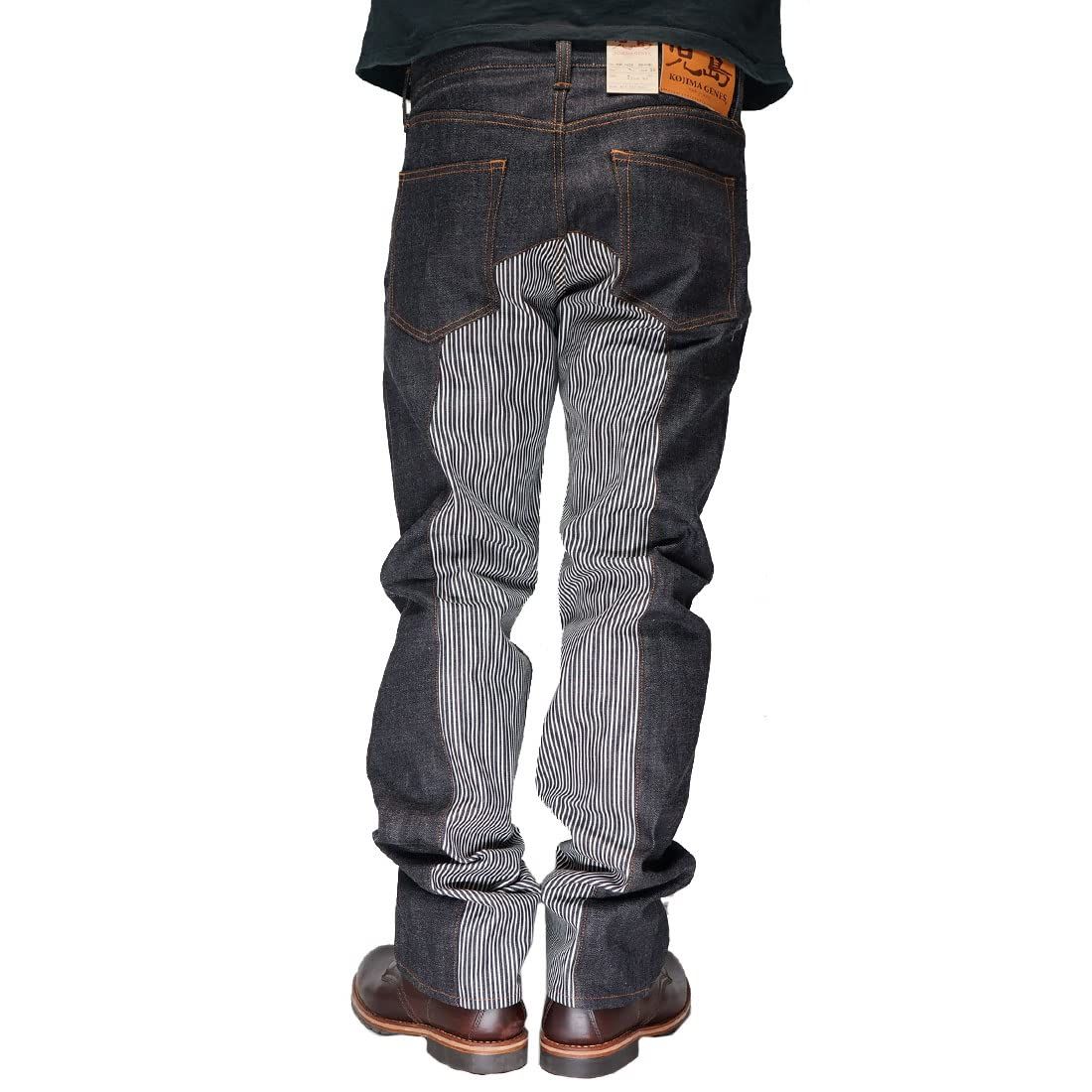 新品 児島ジーンズ KOJIMA GENES ジーンズ デニム 日本製 モンキーコンボパンツ ワーク 13oz リジット RNB-1059 ヒッコリー-30