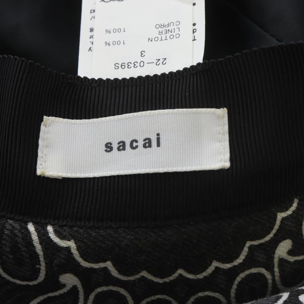 サカイ sacai BANDANA DOUBLE BRIM HAT 帽子 バケットハット