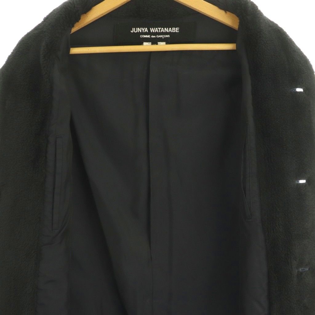 ジュンヤワタナベ JUNYA WATANABE コムデギャルソン JP-C008 AD2015 ハイネック コート XS ネイビー ブラック /ES ■OS