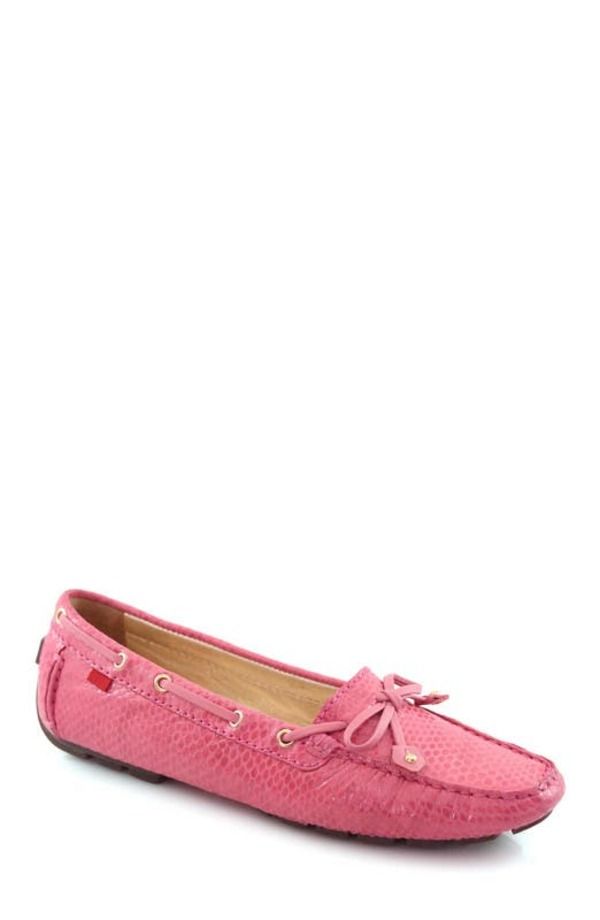 マークジョセフニューヨーク レディース シューズ スリッポン・ローファー レザー Marc Joseph New York Cypress Hilleather Tiebow Driver Loafer Pink Snake ピンク