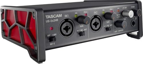 TASCAM(タスカム) US-2X2HR 2Mic, 2IN/2OUT 24bit/192kHzハイレゾ USBオーディオ/MIDIインターフェース Youtube 音楽制作 生配信 DTMt