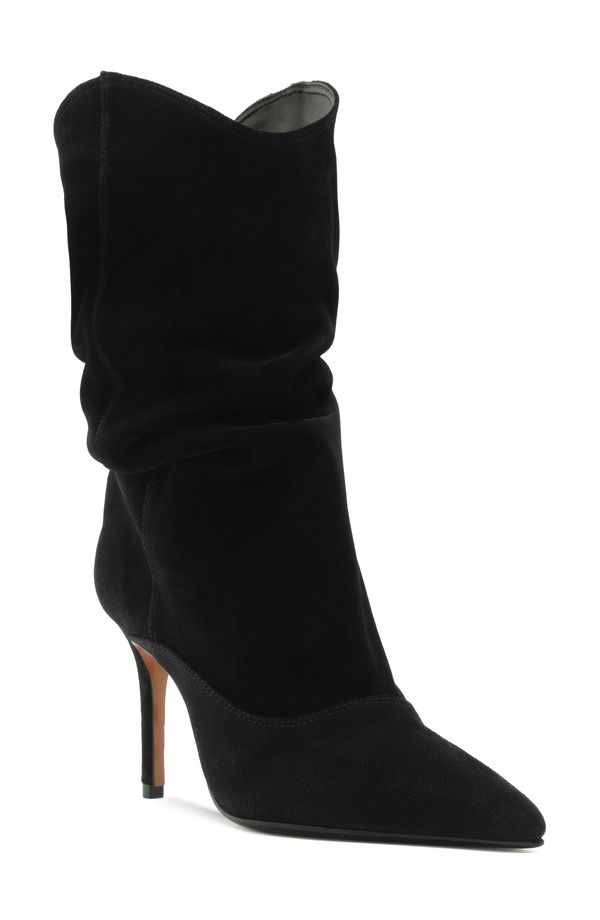 シュッツ レディース シューズ ブーツ・レインブーツ Schutz Maryana Up Slouch Pointed Toe Boot Black ブラック