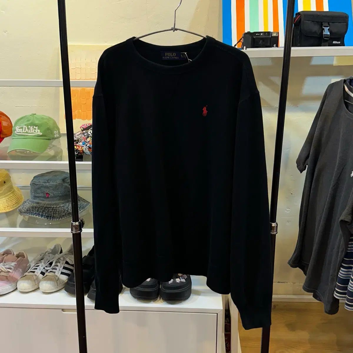 ポロ ラルフローレン ブラック スウェット Tシャツ XL