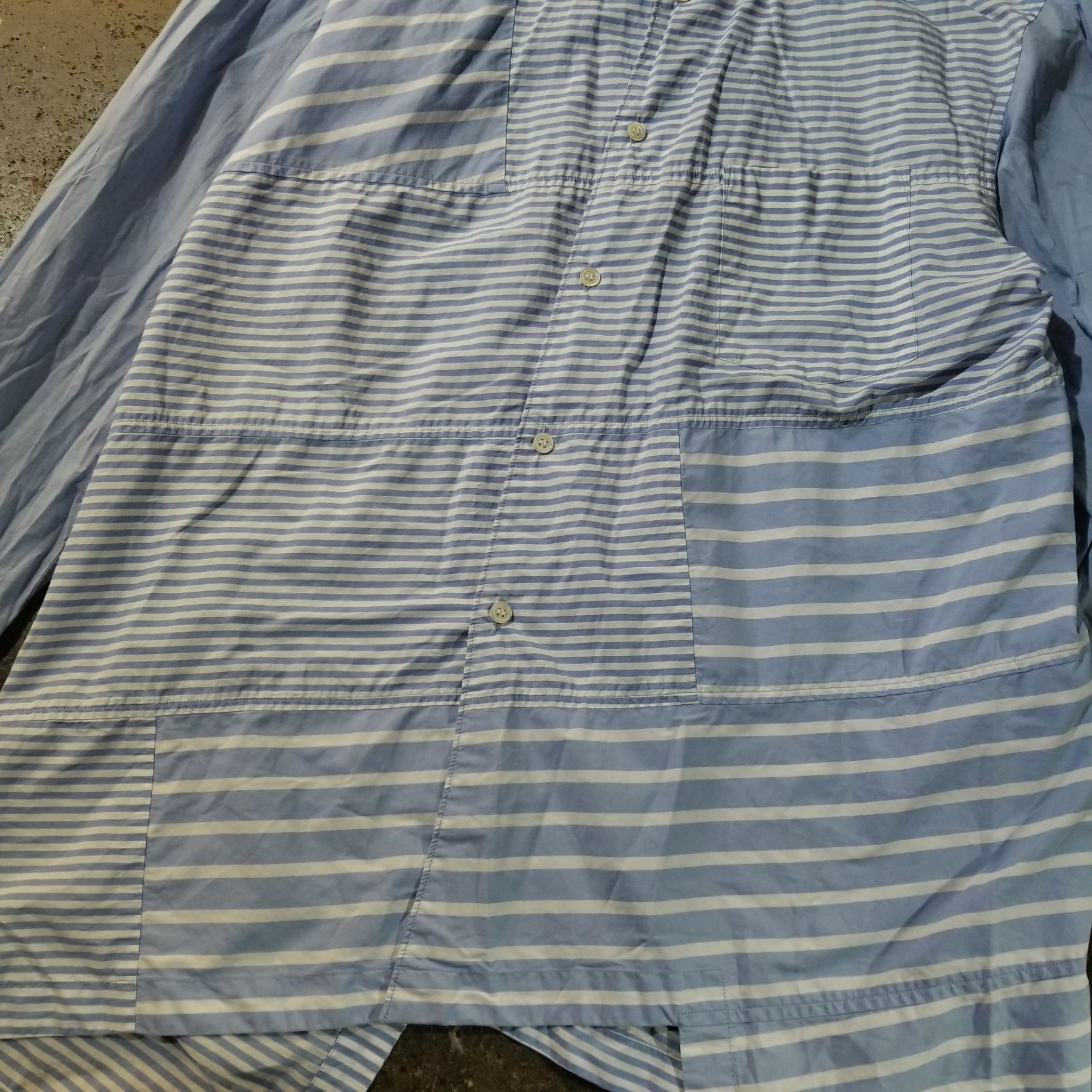 COMME des GARCONS HOMME DEUX 21aw 捻れストライプシャツ L