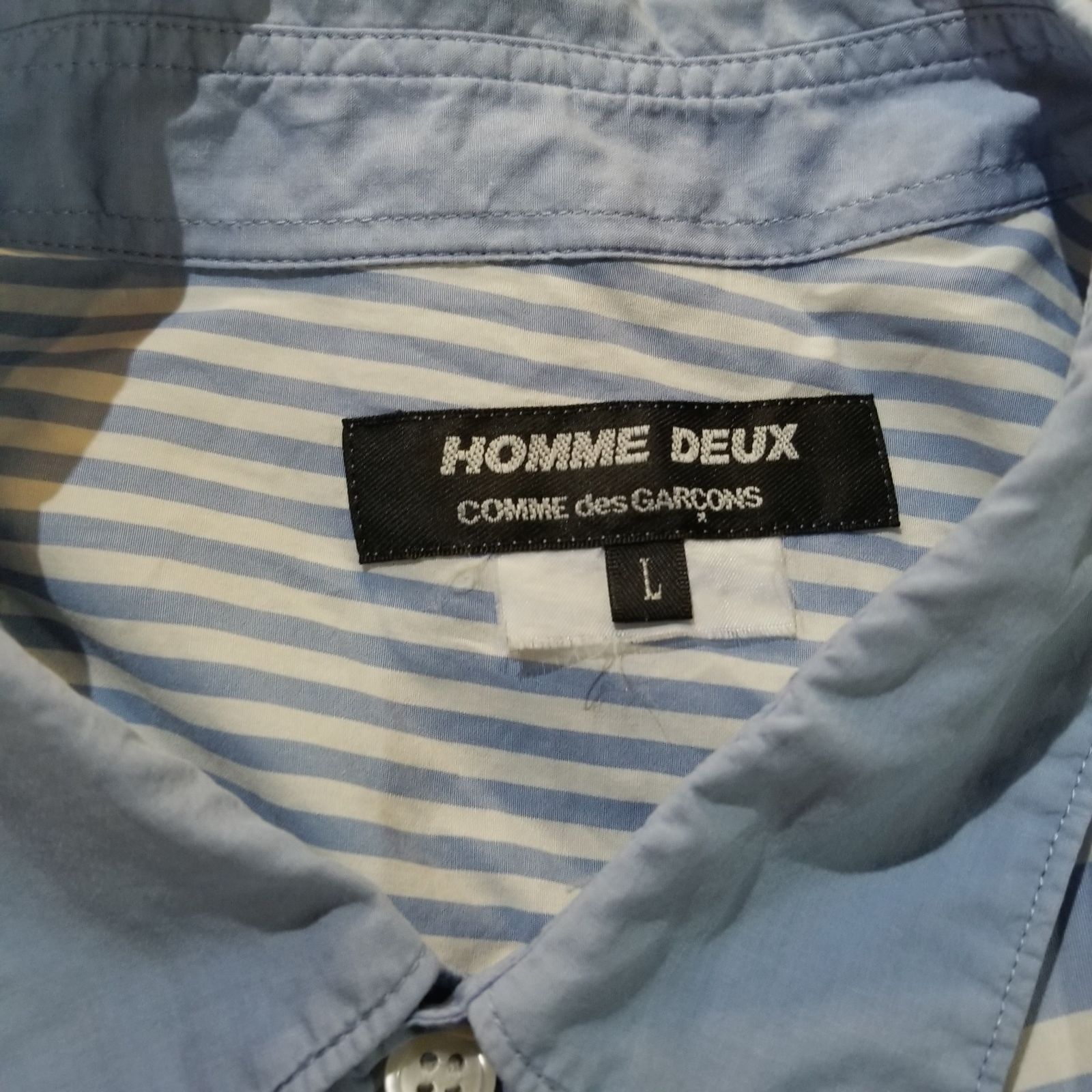 COMME des GARCONS HOMME DEUX 21aw 捻れストライプシャツ L