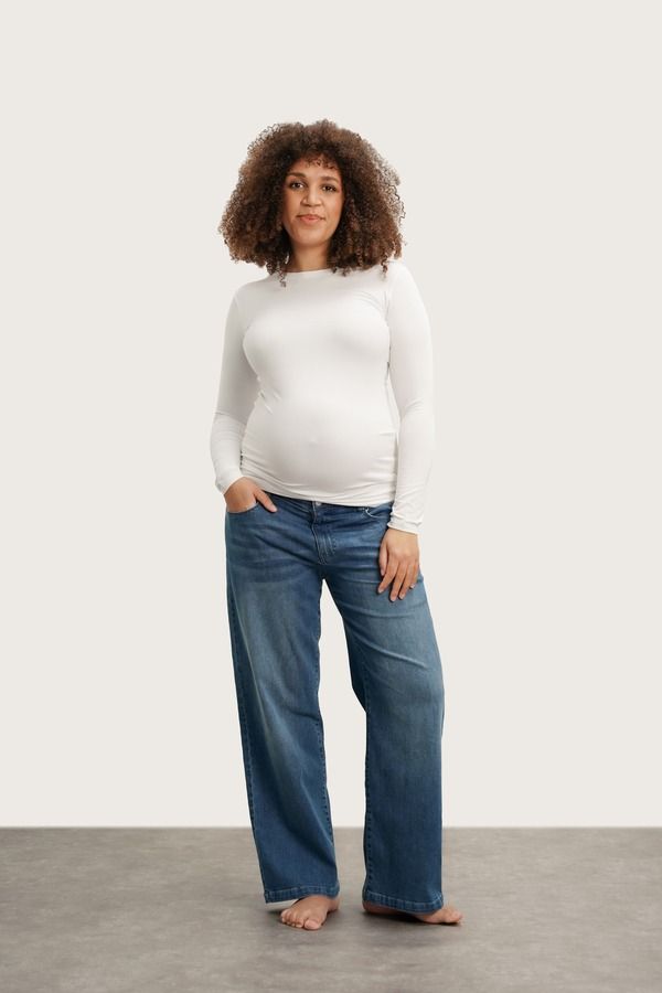 ノム レディース ボトムス デニムパンツ ジーンズ Nomaternity Slouch Maternity Underthebelly Boyfriend Jeans Dark Blue ブルー