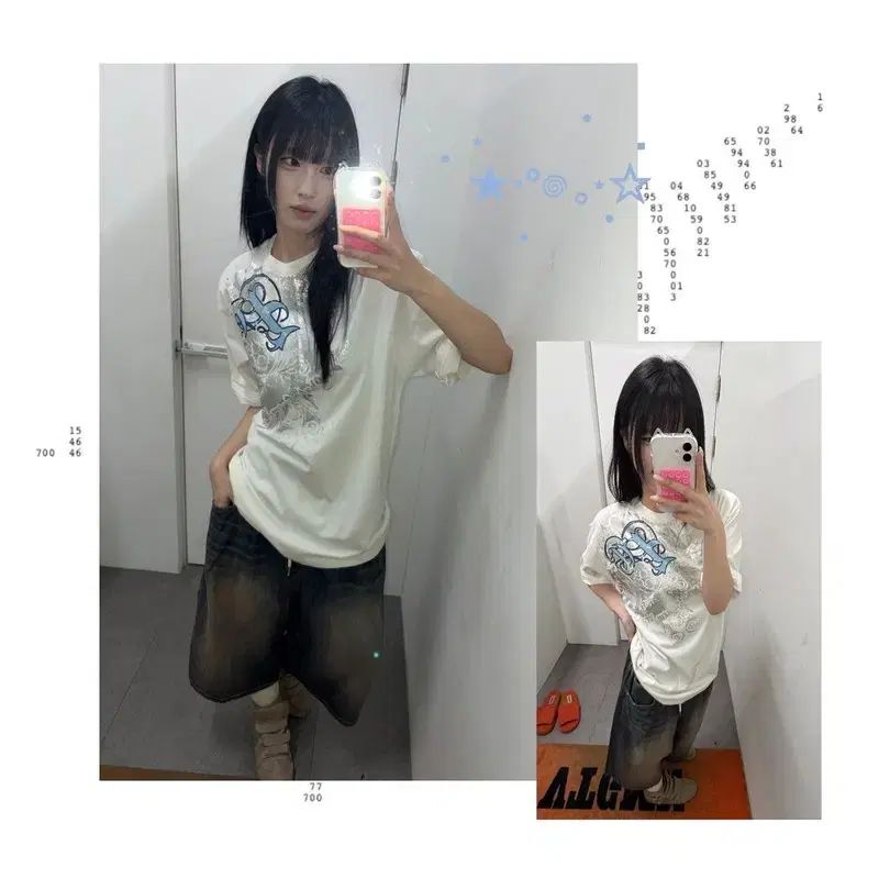 シルバーグラフィック半袖T