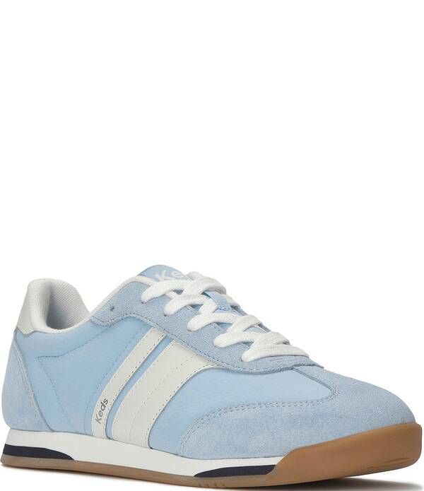ケッズ レディース ボトムス カジュアルパンツ ナイロン スニーカー スエード Keds Womens Revival Nylon and Suede Sneakers Light BlueSnowhite ホワイト