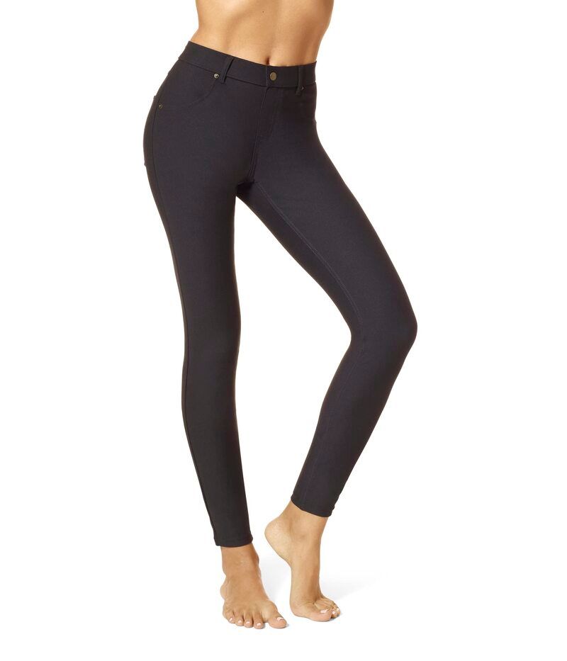 ヒュー レディース ボトムス デニムパンツ レギンス HUEssential Denim Leggings Black ブラック