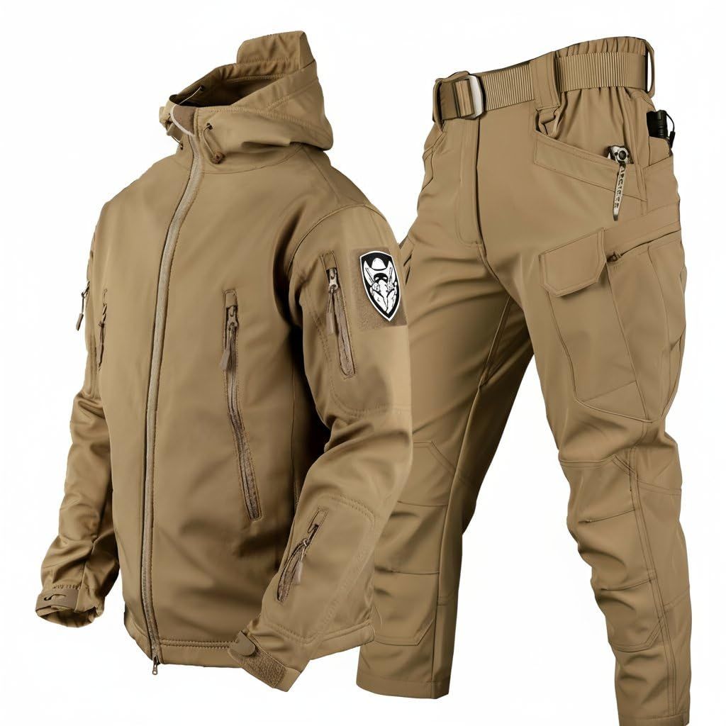 新品 [Firmiarii] マウンテンジャケット 上下セット メンズ 登山服【多用途・撥水・防風軽】 アウトドア タクティカルジャケット ミリタリー 多ポケット 作業着 上下 大きいサイズ 軽量保温 厚手 マウンテンパーカー 登山ウェア 春秋冬 6,678円