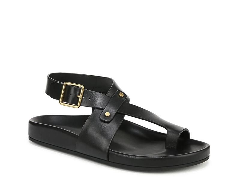 フランコサルト レディース シューズ サンダル Franco SartoBlair Toe Loop Sandal Black Leather ブラック
