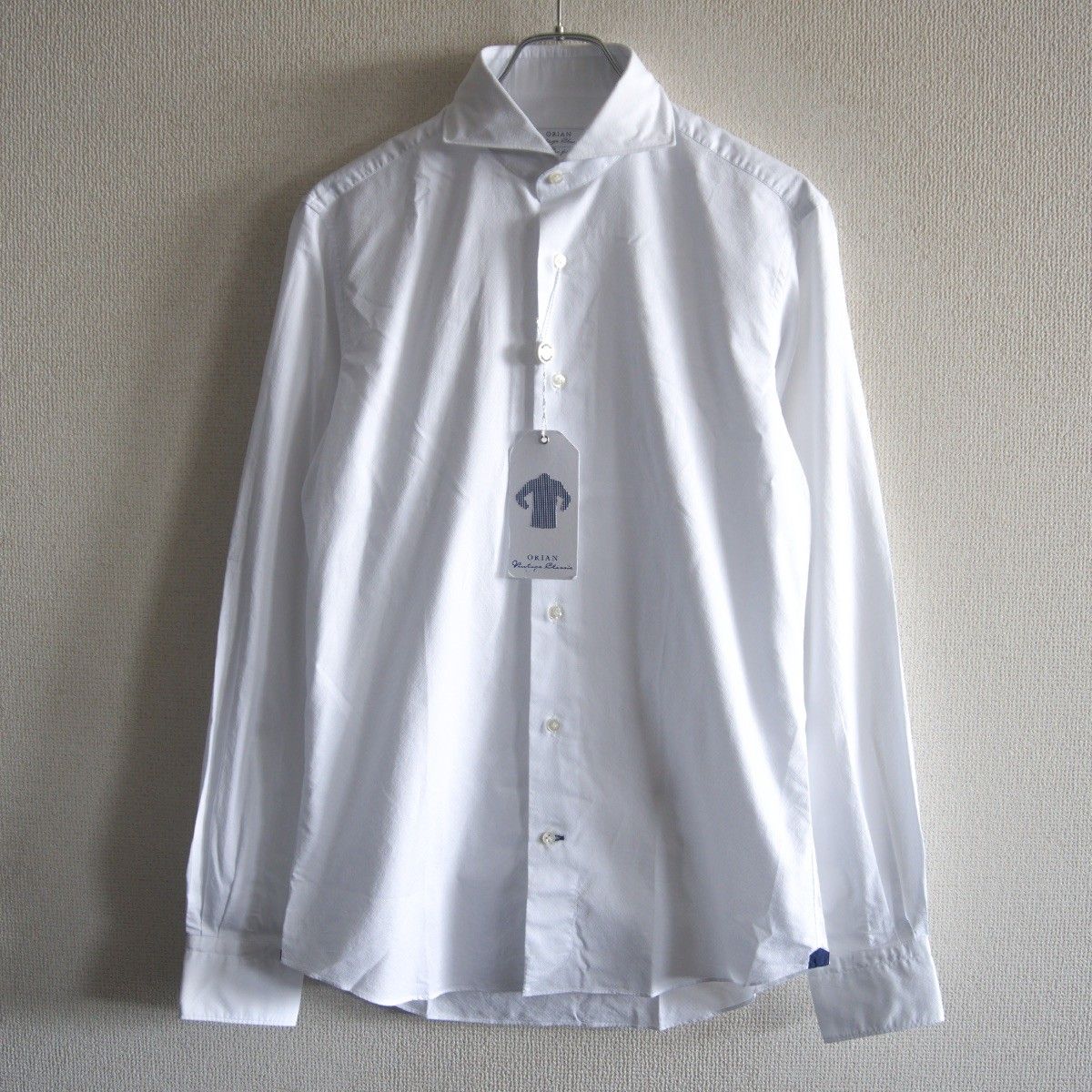 【未使用品】ORIAN【コットン シャツ】38-15 ホワイト オリアン 26050485