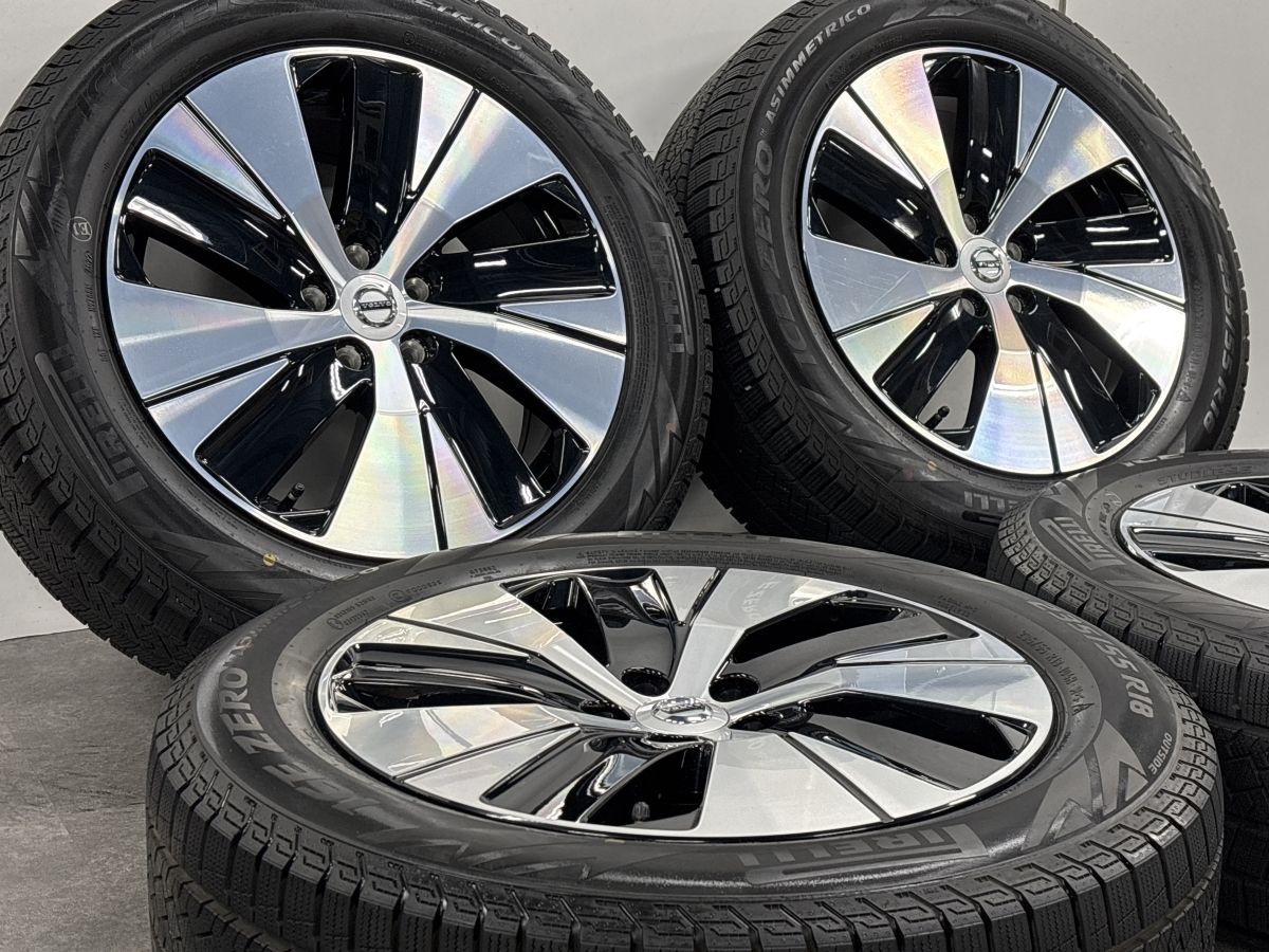 美品 バリ溝】ボルボ XC40 純正 18in 7.5J +50.5 PCD108 ピレリ アイス