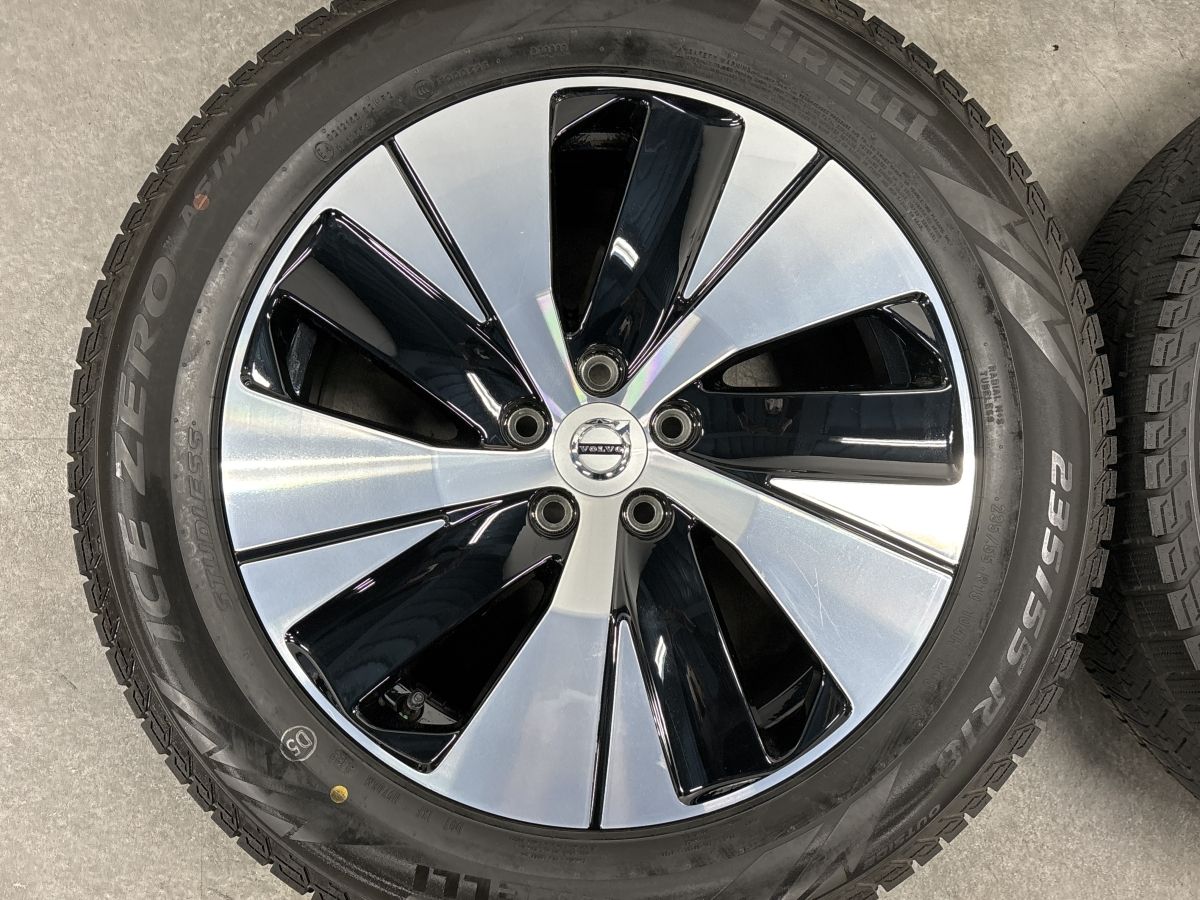 【バリ溝 美品】ピレリ235/55R18 ボルボ XC40 V90クロスカントリ 美品 バリ溝】ボルボ XC40 純正 18in 7.5J +50.5 PCD108 ピレリ アイス