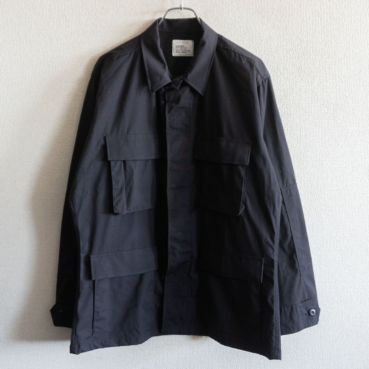 【希少/Mサイズ】US ARMY【90S/BLACK357】MEDIUM REGULAR BDU ジャケット ブラック 黒 リップストップ 26050428