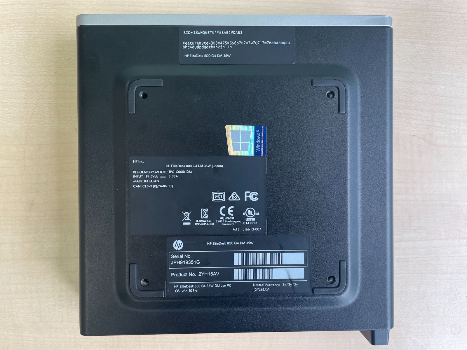 【第8世代Core i5・超小型高性能PC】HP EliteDesk 800 G4 DM メモリ8GB SSD512GB Windows11 Pro WPS Office付き デスクトップPC