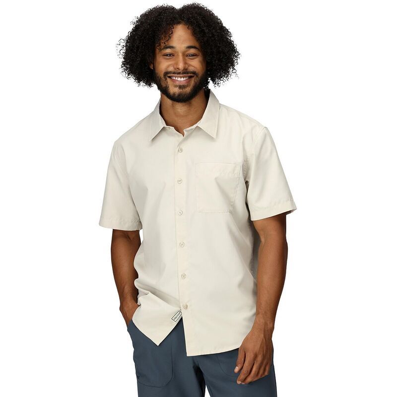 マーモット メンズ トップス シャツ 半袖 Marmot AirExchange SolarShield ShortSleeve Shirt Mens Birch Bark