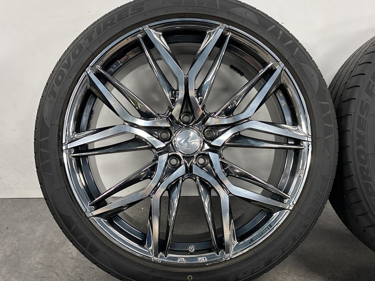 レオニスタイヤホイールセットバリ溝美品 バリ溝】Weds レオニス LM 20in 8.5J +35 PCD114.3 トーヨー