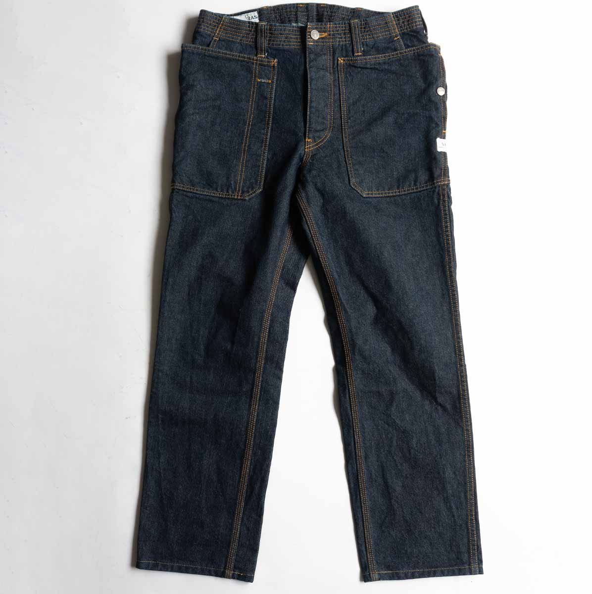 メンズ 【美品/濃紺】SASSAFRAS【フォールリーフ デニムパンツ】M 