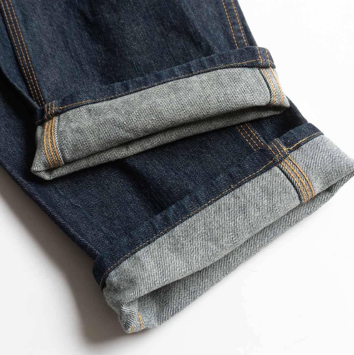 美品/濃紺】SASSAFRAS【フォールリーフ デニムパンツ】M ササフラス 