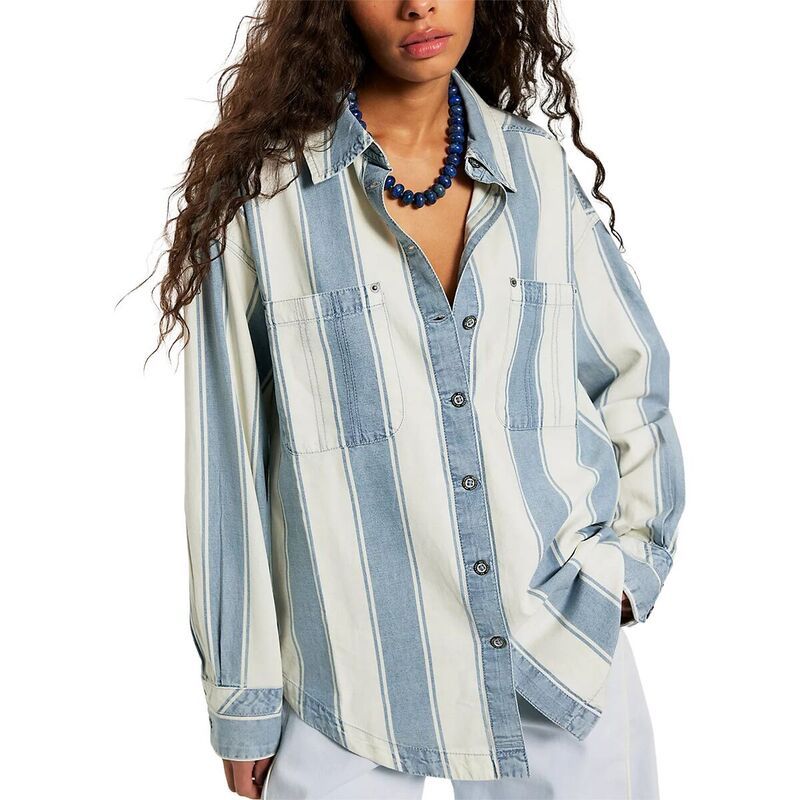 フリーピープル レディース トップス Tシャツ Free People Crossroadstriped Shirt Womens Indigo Combo インディゴ