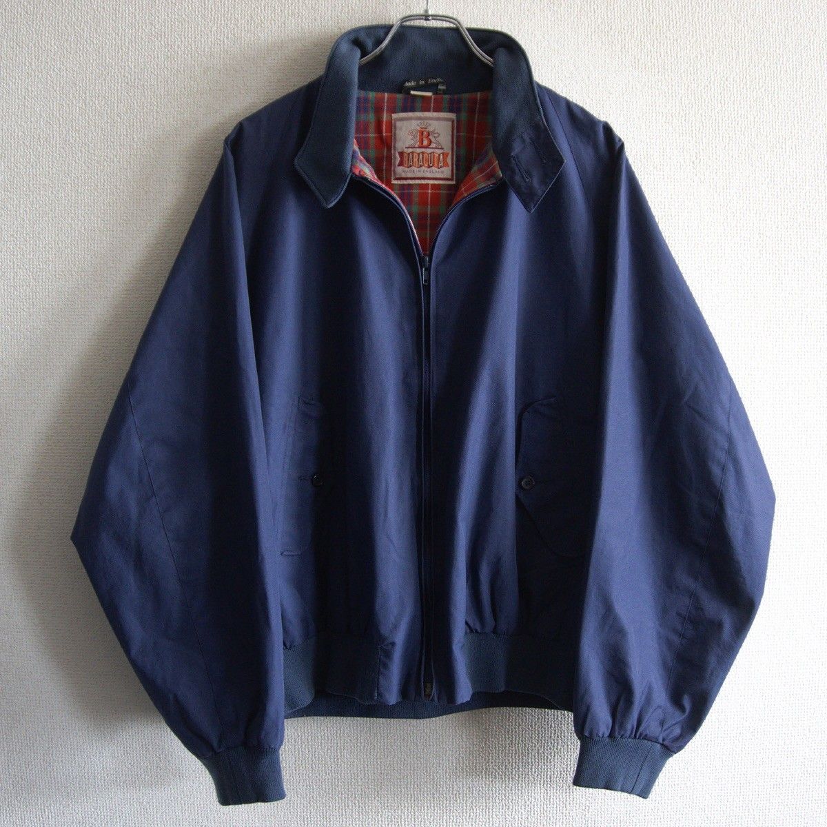 【ビッグサイズ】 BARACUTA 【OPTIジップ G9 スウィングトップ ハリントンジャケット】 44 ネイビー バラクータ イングランド製 26050348
